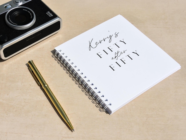 Personalised 50th Birthday gift; 50 things to do after you turn 50 Bucket List Activity Book