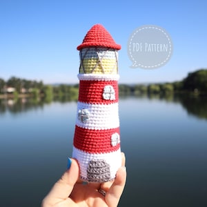 Lighthouse Crochet Amigurumi Pattern Smiley Crochet Things PDF Download Written Instructions and Photo Tutorial image 1