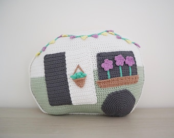 Caravan cushion - Camper Trailer Pillow - Crochet pattern - PDF Download - ENGLISH Written Instructions with Photo Tutorial