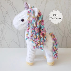 Amethyst the Unicorn - Crochet Amigurumi Pattern - Smiley Crochet Things - PDF Download - ENGLISH Written Instructions and Photo Tutorial