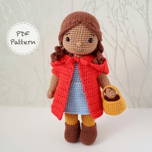 Little Red Riding Hood Fairytale Doll - Crochet Amigurumi Pattern - PDF Download - ENGLISH Instructions & Photo Tutorial