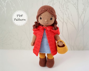 Little Red Riding Hood Fairytale Doll - Crochet Amigurumi Pattern - Smiley Crochet Things - PDF Download - Instructions & Photo Tutorial
