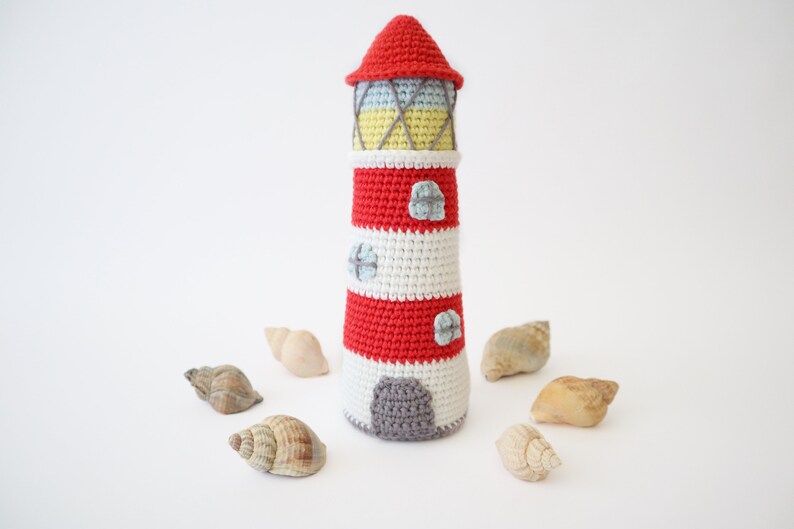 Lighthouse Crochet Amigurumi Pattern Smiley Crochet Things PDF Download Written Instructions and Photo Tutorial image 6