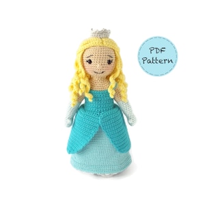 Princess Penelope Doll - Crochet Amigurumi Pattern - PDF Download - ENGLISH Instructions & Photo Tutorial - 28cm (11in) Doll