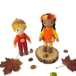 Little Autumn and Christmas Elves - Crochet Amigurumi Pattern -PDF Download- ENGLISH Written Instructions & Photo Tutorial - 20cm (8in) Doll