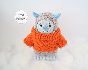 Yorick the Yeti Amigurumi - Crochet Amigurumi Pattern - PDF Download - ENGLISH Written Instructions and Photo Tutorial