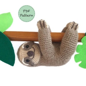 Sebastian the Sloth - Crochet Amigurumi Pattern - Smiley Crochet Things - PDF Download - ENGLISH Written Instructions and Photos