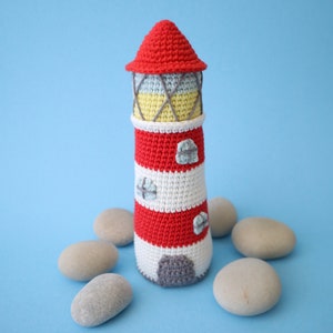 Lighthouse Crochet Amigurumi Pattern Smiley Crochet Things PDF Download Written Instructions and Photo Tutorial image 2