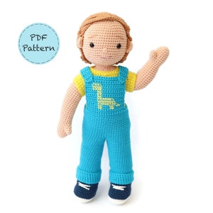 James Boy Doll - Crochet Amigurumi Pattern - PDF Download - ENGLISH Written Instructions & Photo Tutorial - 40cm (16in) Doll