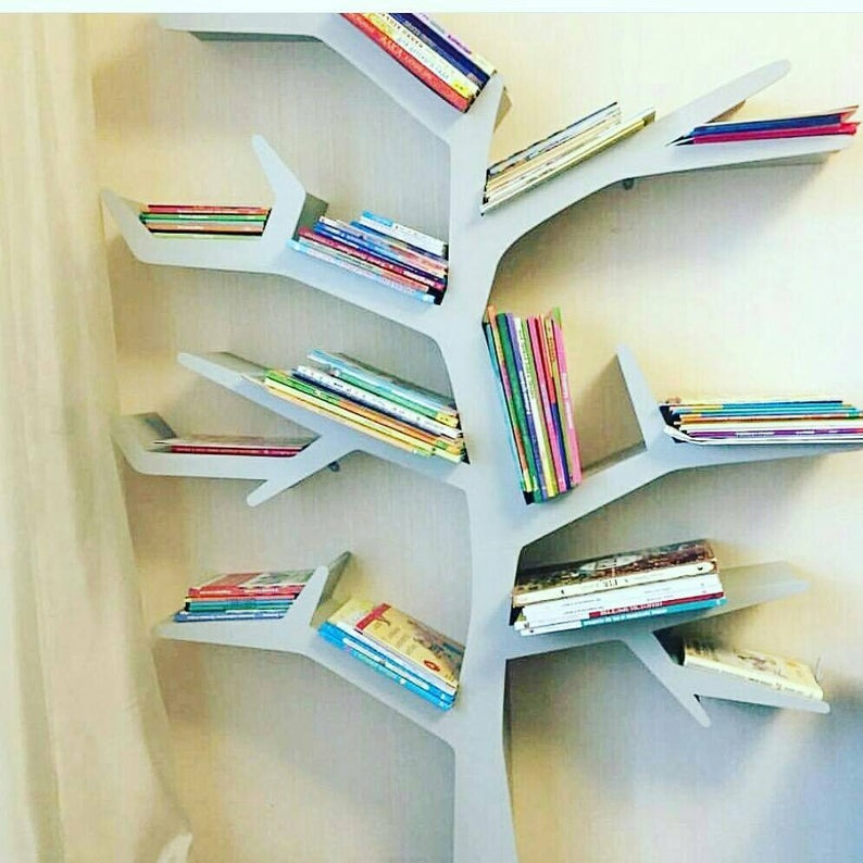 Tree Bookshelf and Toys Tree Bookshelf Rustic Bookshelf Etsy