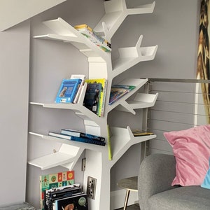 Tree bookshelf, books, tree shelf