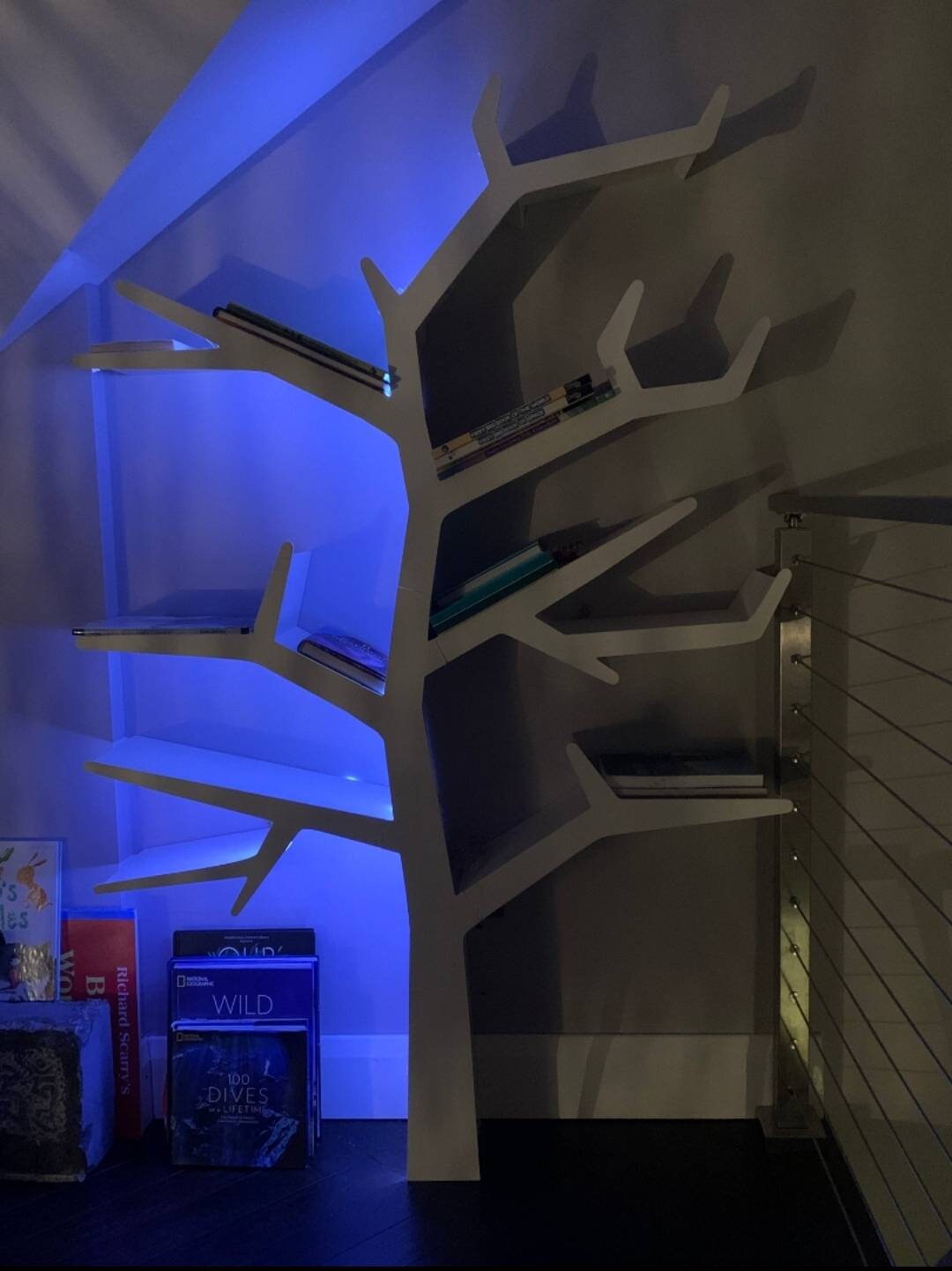 Tree Bookshelf Books Tree Shelf Etsy