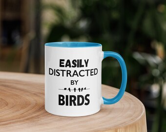 Easily Distracted By Birds - Bird Nerd - Mug - Birder - Bird Lover - Wildlife - Nature