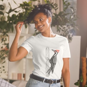 Pileated Woodpecker Short-Sleeve T-Shirt - Gift For Birder, Bird Lover, Bird Watcher, Bird Nerd, Nature Lover, Nature Nerd, Conservation