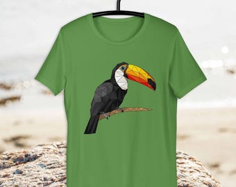 Geometric Toucan T-Shirt, Bird Lover Gift