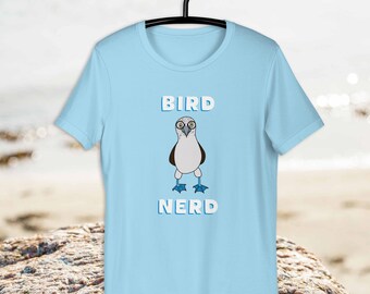 Blue Footed Booby Bird Nerd T-Shirt, Birder Gift