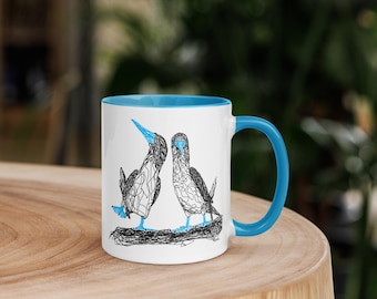 Blue Footed Booby Ceramic Coffee Mug, Bird Lover Gift