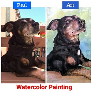 Custom Pet Portrait,Pet Memorial,Watercolor Painting, Pet Portrait, Custom Pet Gift, Dog Portrait, Personalized pet gift, Pet Remembrance