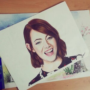 Custom Portrait, Birthday Gift, Pencil Color sketch, Photo to Sketch, Wedding Gift, Romantic Valentine&#39;s Gift, Girlfriend Boyfriend Gift