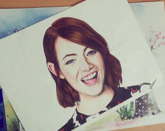 Custom Portrait, Birthday Gift, Pencil Color sketch, Photo to Sketch, Wedding Gift, Romantic Valentine's Gift, Girlfriend Boyfriend Gift