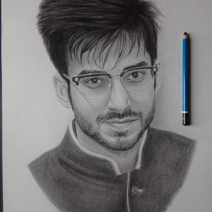 Boyfriend Gift/ Custom Portrait/ Romantic/ Photo to Sketch/ Pencil Sketch/Valentine&#39;s Gift/Couple portrait/Birthday Gift/Girlfriend