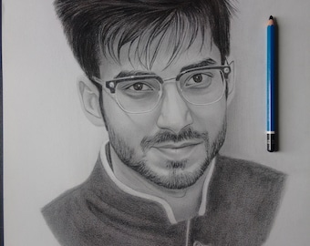 Boyfriend Gift/ Custom Portrait/ Romantic/ Photo to Sketch/ Pencil Sketch/Valentine's Gift/Couple portrait/Birthday Gift/Girlfriend