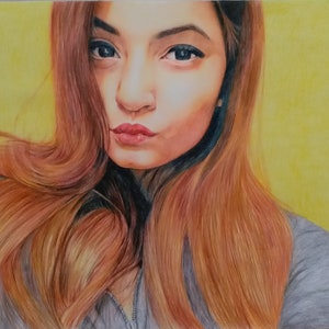 Custom Portrait, Birthday Gift, Pencil Color sketch, Photo to Sketch, Wedding Gift, Romantic Valentine&#39;s Gift, Girlfriend Boyfriend Gift