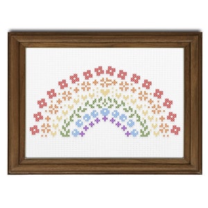 Floraler Regenbogen || Kreuzstich
