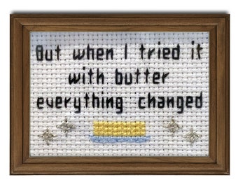 But When I Tried it With Butter, Everything Changed || Cross stitch with butter detail