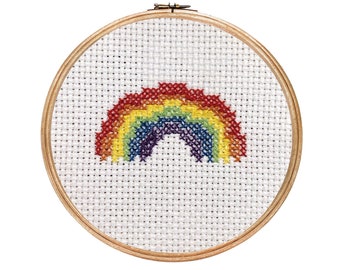 Rainbow || Mini cross stitch