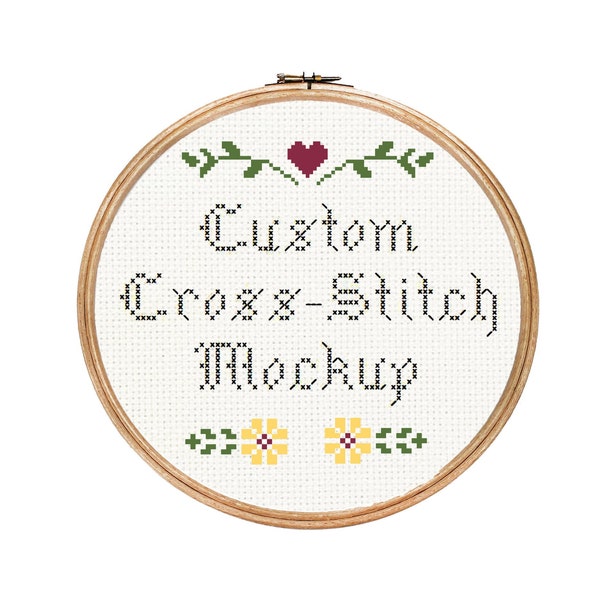 Custom Cross Stitch Mock Up