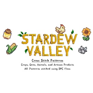 Stardew Valley || Cross stitch needlepoint pattern || Over 200 items!