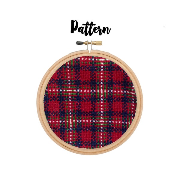 Plaid Pattern || Cross stitch needlepoint pattern