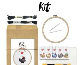 Stardew Valley Void Chicken || Cross stitch needlepoint kit