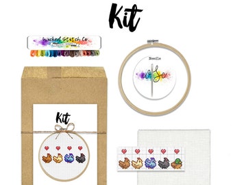 Stardew Valley Chickens || Cross stitch needlepoint kit