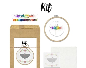 Cute Mothman || Cross stitch needlepoint kit