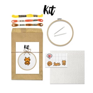 Stardew Valley Cat || Cross stitch needlepoint kit