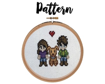 Custom Stardew Valley Family Cross Stitch Pattern