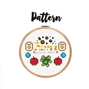 Stardew Valley Pierre&#39;s General Store || Cross stitch needlepoint pattern