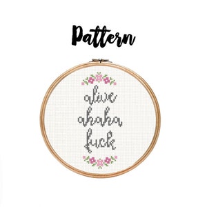 Viva Ahaha Fuck // Patrón de bordado para punto de cruz