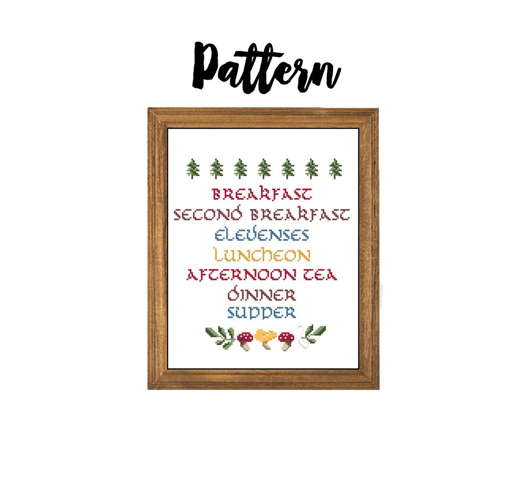 Hobbit Menu || Cross Stitch Needlepoint Pattern - Etsy