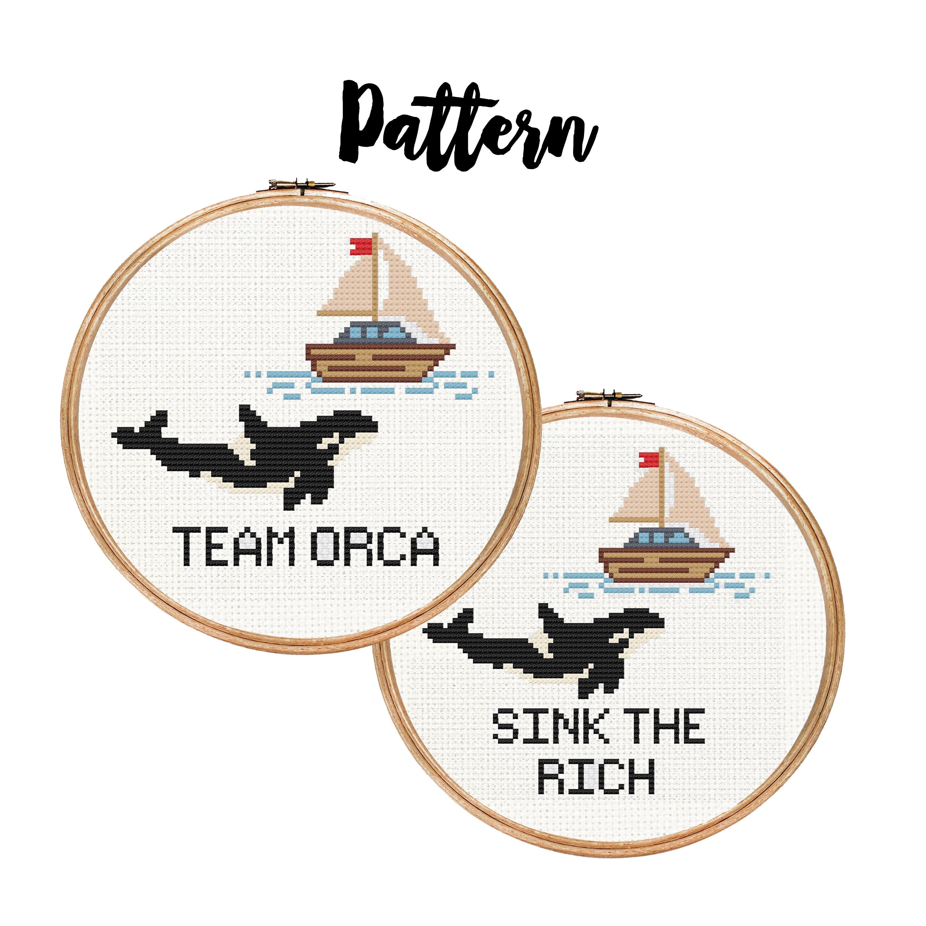 Team Orca & Sink die Reichen || Kreuzstich Nadelspitzen Muster