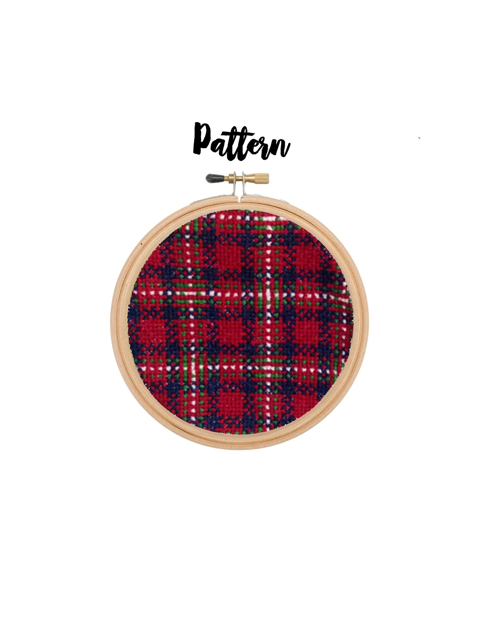 Plaid Pattern Cross stitch needlepoint pattern Etsy