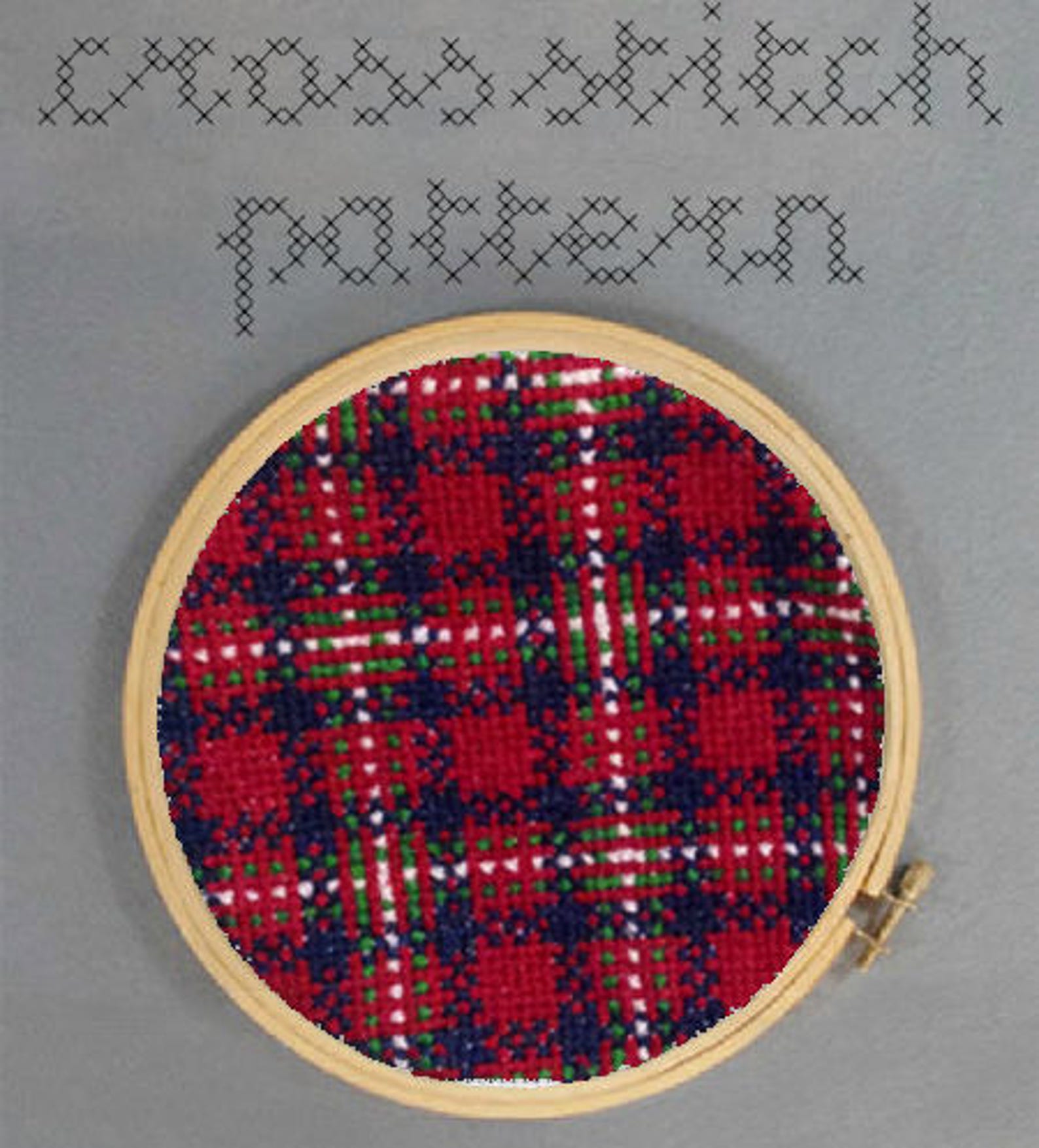 Plaid Pattern Cross stitch needlepoint pattern Etsy España