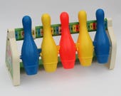 BEAUTIFUL Fisher Price 100 BOWLING, 1973-1977, Vintage FP Toy, Made in U.S.A.
