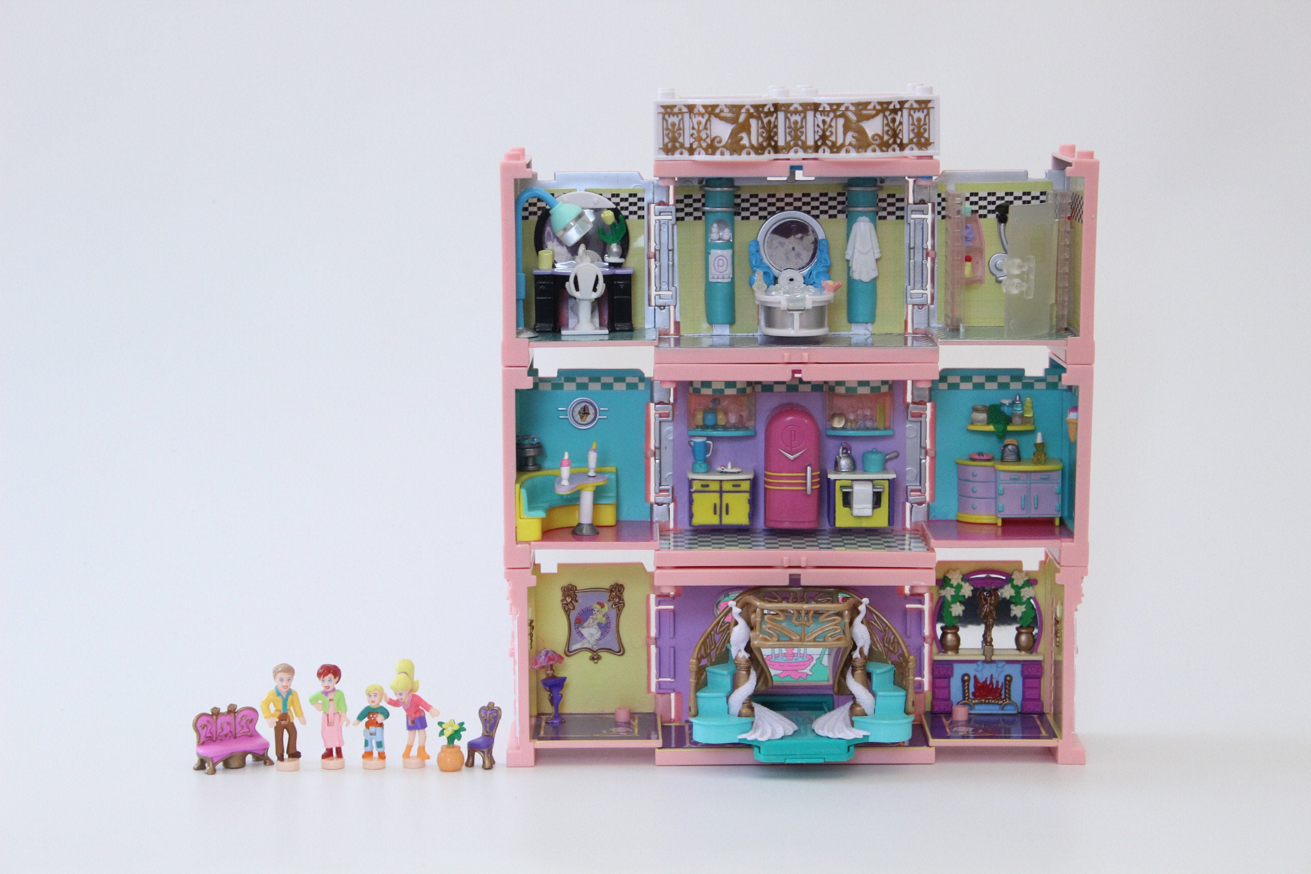 NOT Complete - Vintage Polly Pocket DELUXE Mansion - Dream NOT Complete - Vintage Polly Pocket DELUXE Mansion - Dream