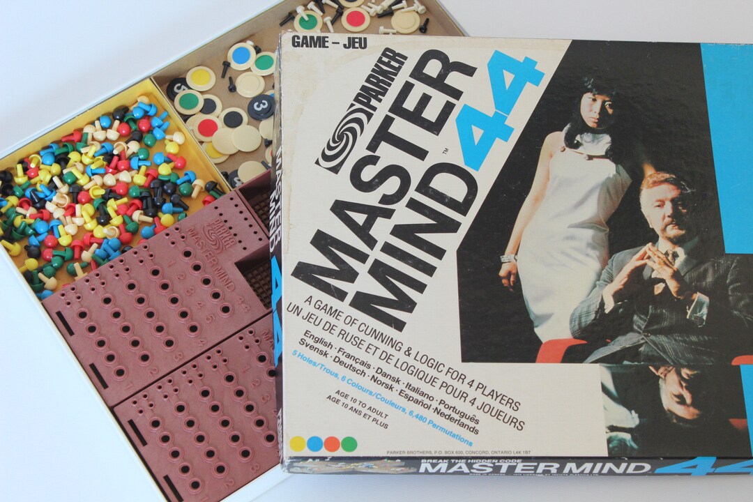 Complete! Master Mind 44 Game, Vintage Board Game for 4 Players, Parker ...