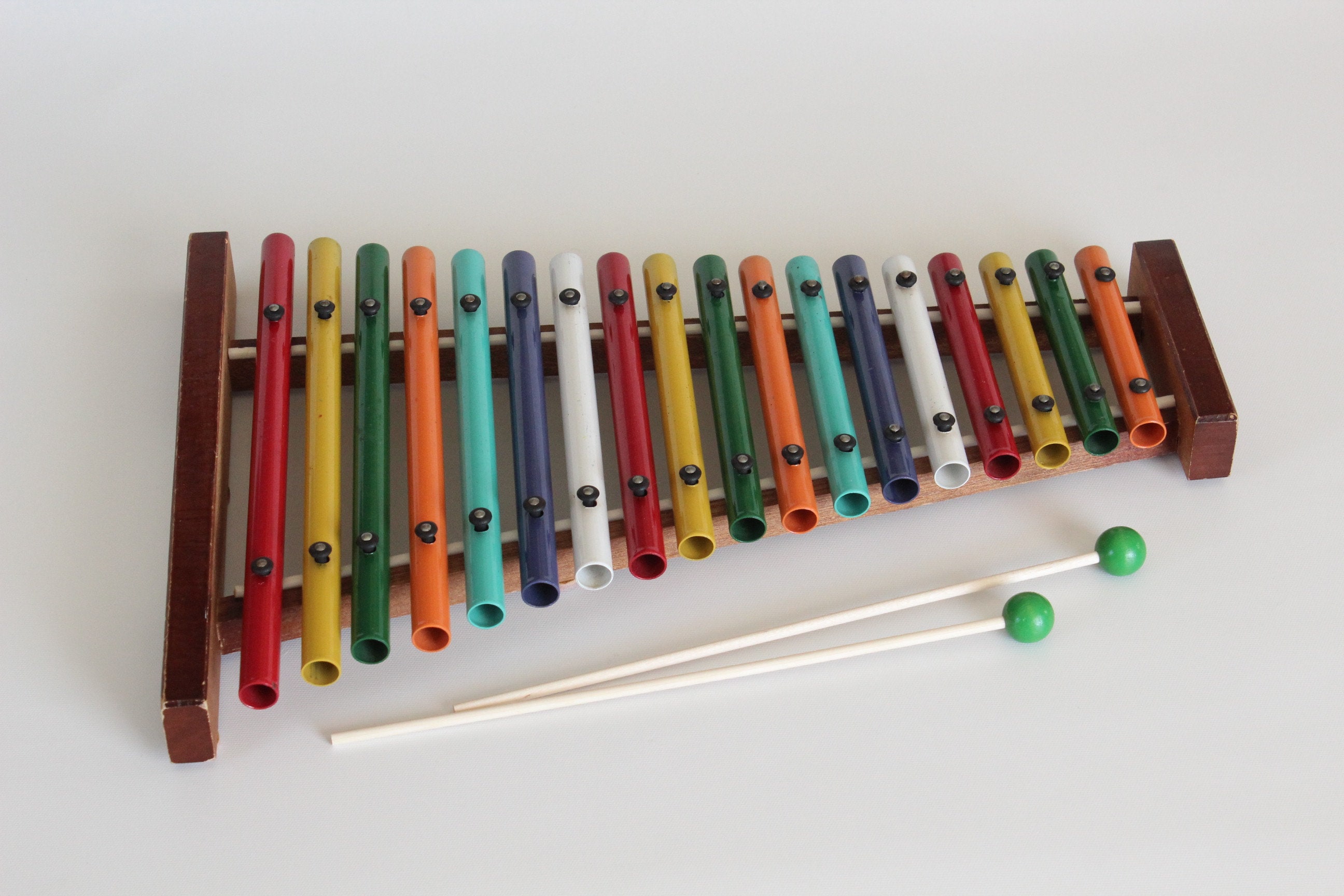 BEAUTIFUL Vintage Color Chime XYLOPHONE Toy 18 Note Antique Etsy