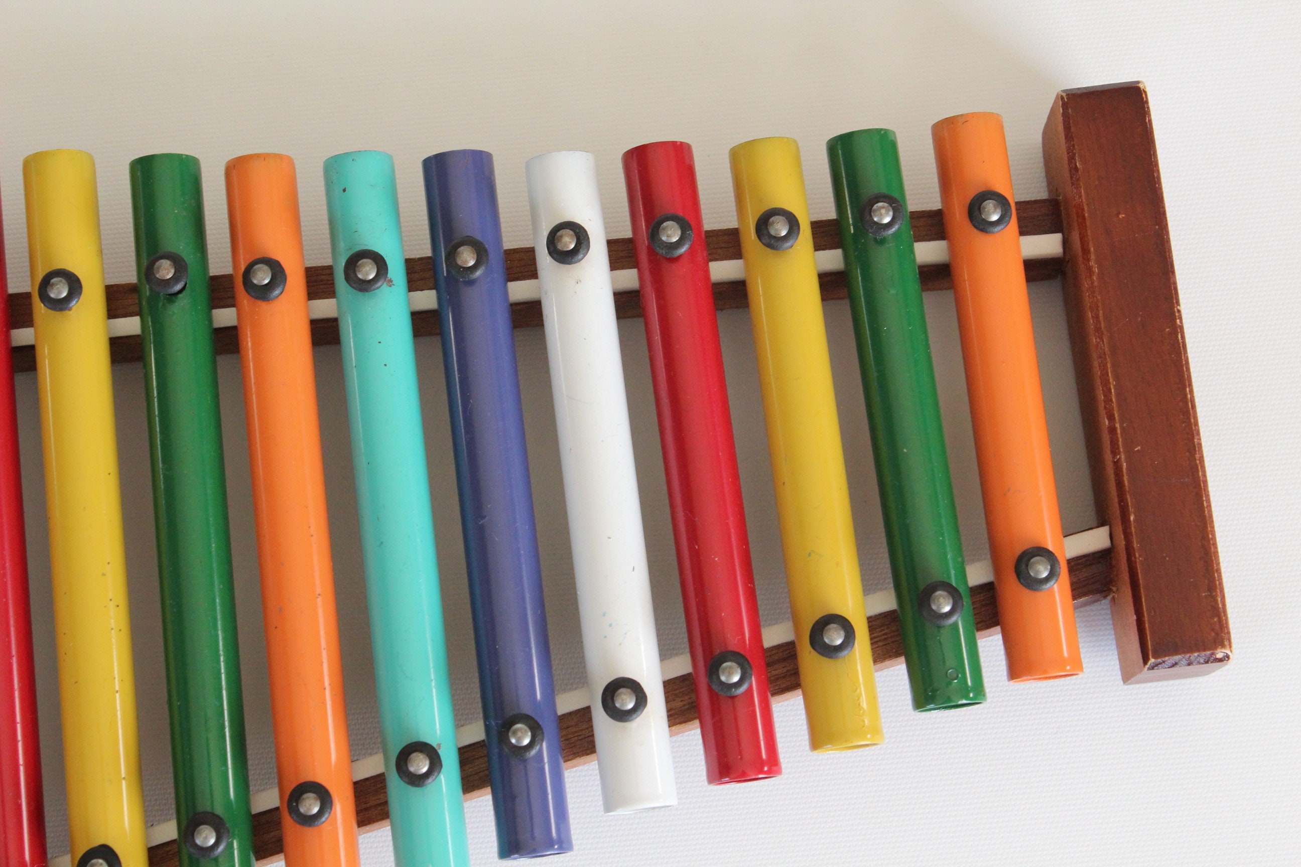BEAUTIFUL Vintage Color Chime XYLOPHONE Toy 18 Note Antique Etsy