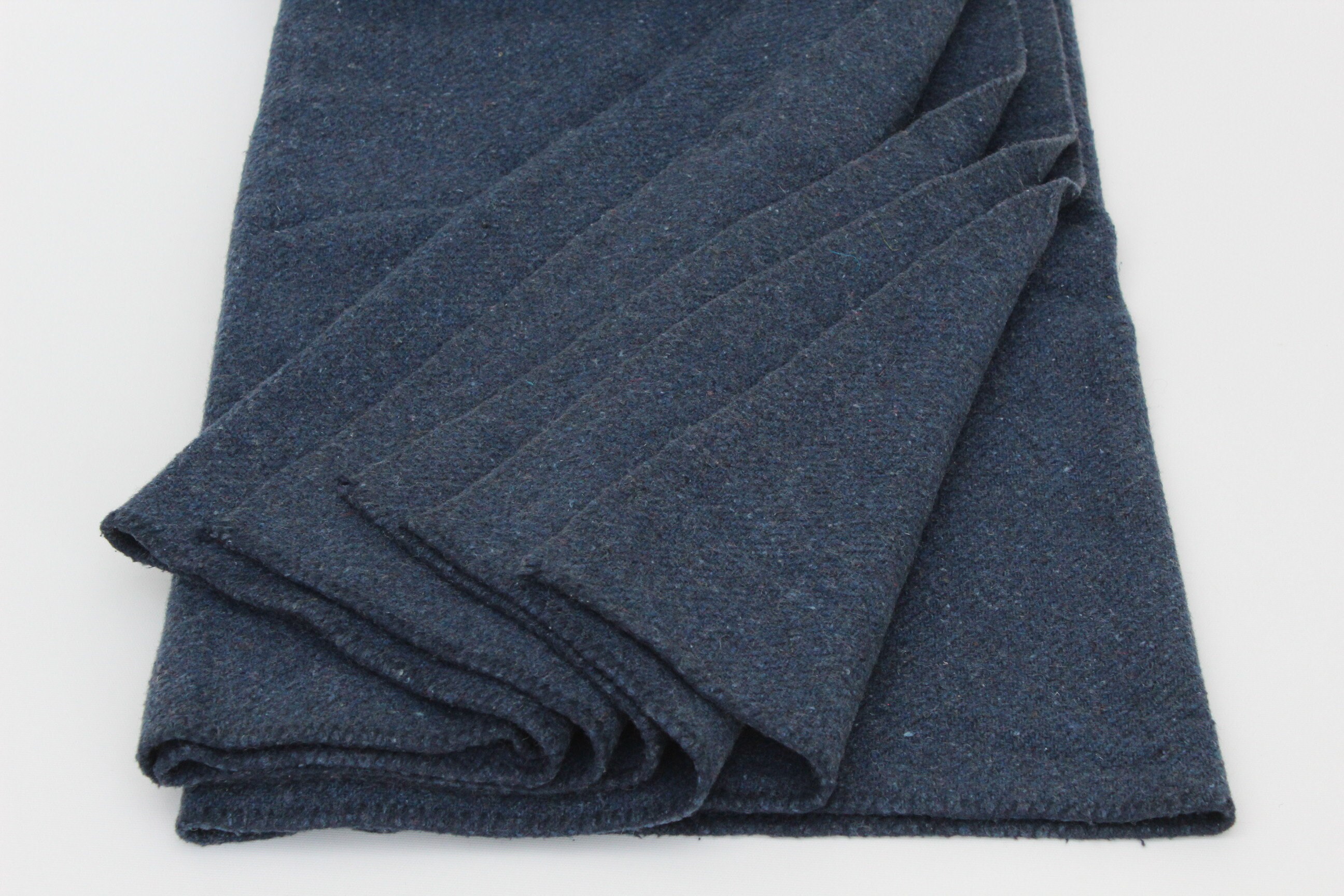 Beautiful Vintage NAVY Blue Wool Blanket DOUBLE Size Bed Etsy
